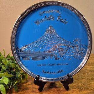 VINTAGE Expo '74 World Fair United States Pavillion Spokane USA Serving Tray